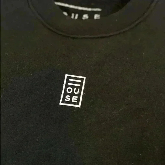 HOUSE iD Pullover Black Crewneck Sweatshirt Adult Size S oversized relaxed urban - Picture 12 of 16